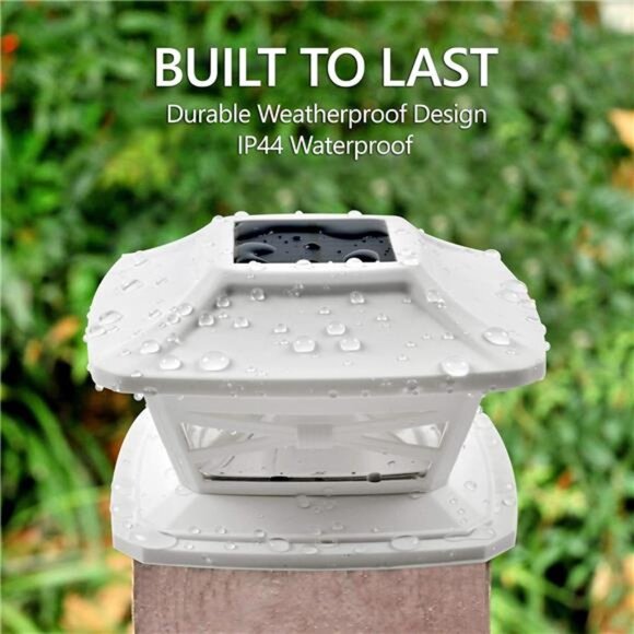Lighting Flexfit Solar Outdoor Post Cap Lights - Includes Bases for 4x4 5x5 6x6 - Picture 6 of 7